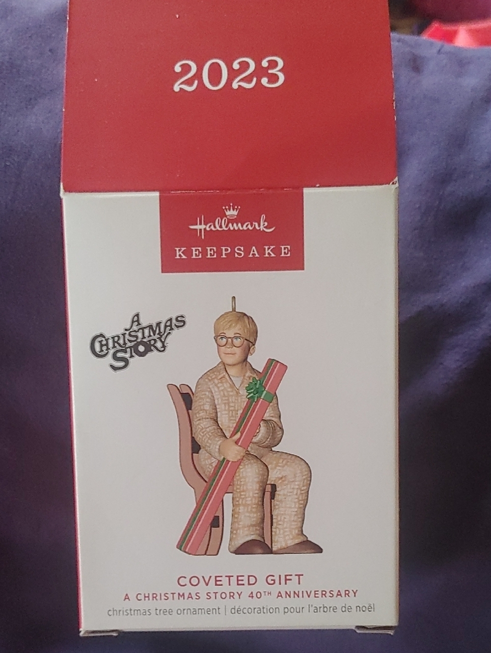 Hallmark Keepsake 2023 'Coveted Gift' A Christmas Story Ornament - Red & White